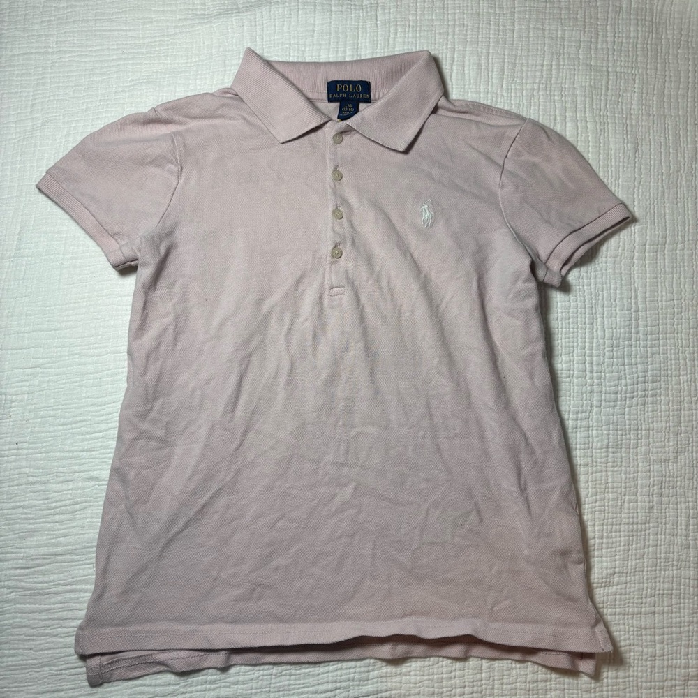Polo by Ralph Lauren Light Blush Pink Girls Polo Shirt
